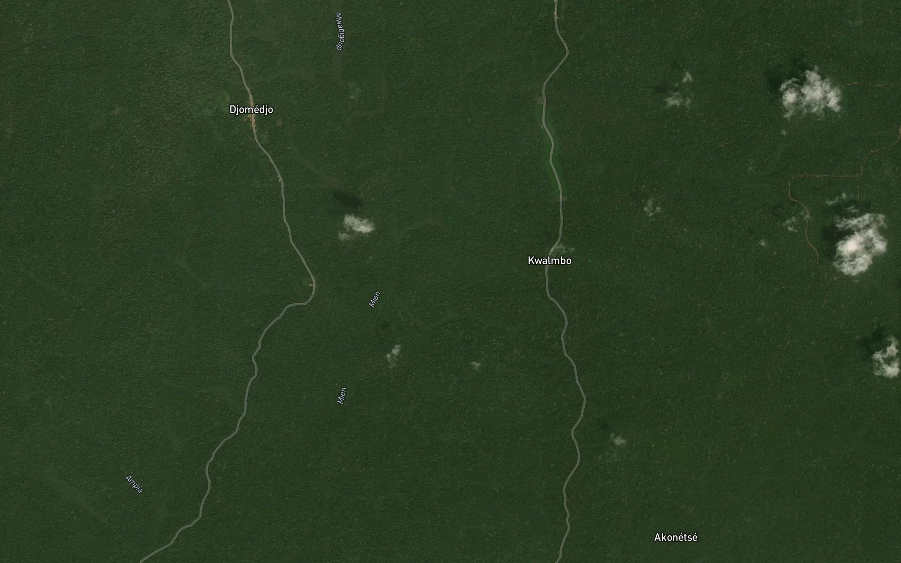 Satellite map of the Mwedjiem