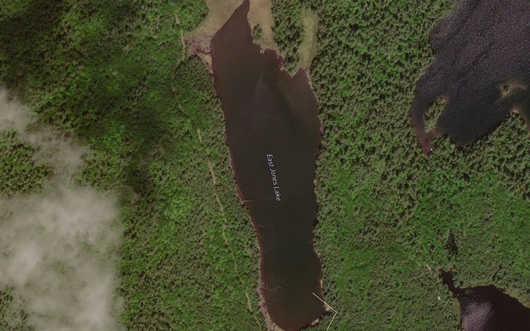 Satellite map of the East Jones Lake