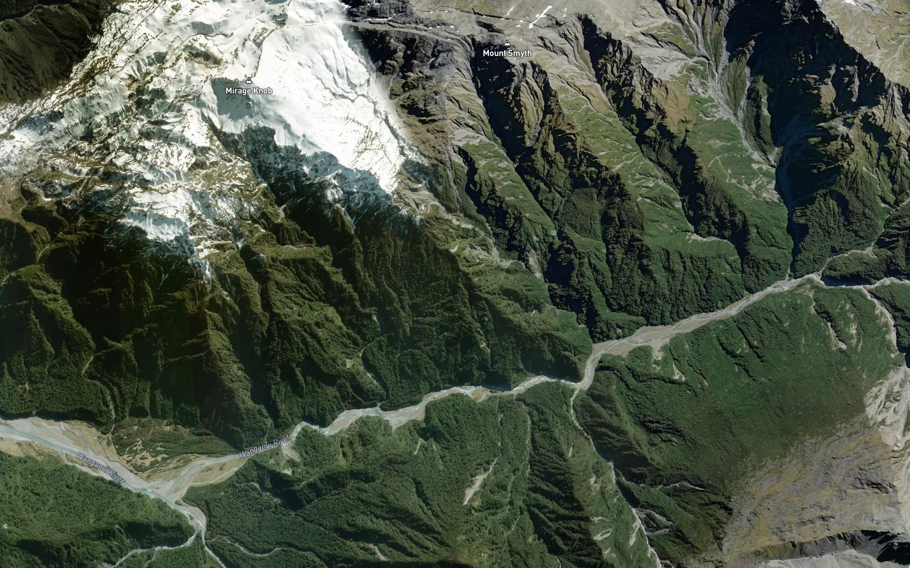 Satellite map of the Spar Creek