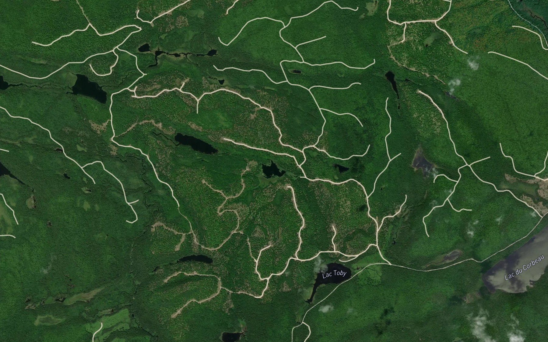 Satellite map of the Lac Tomassin