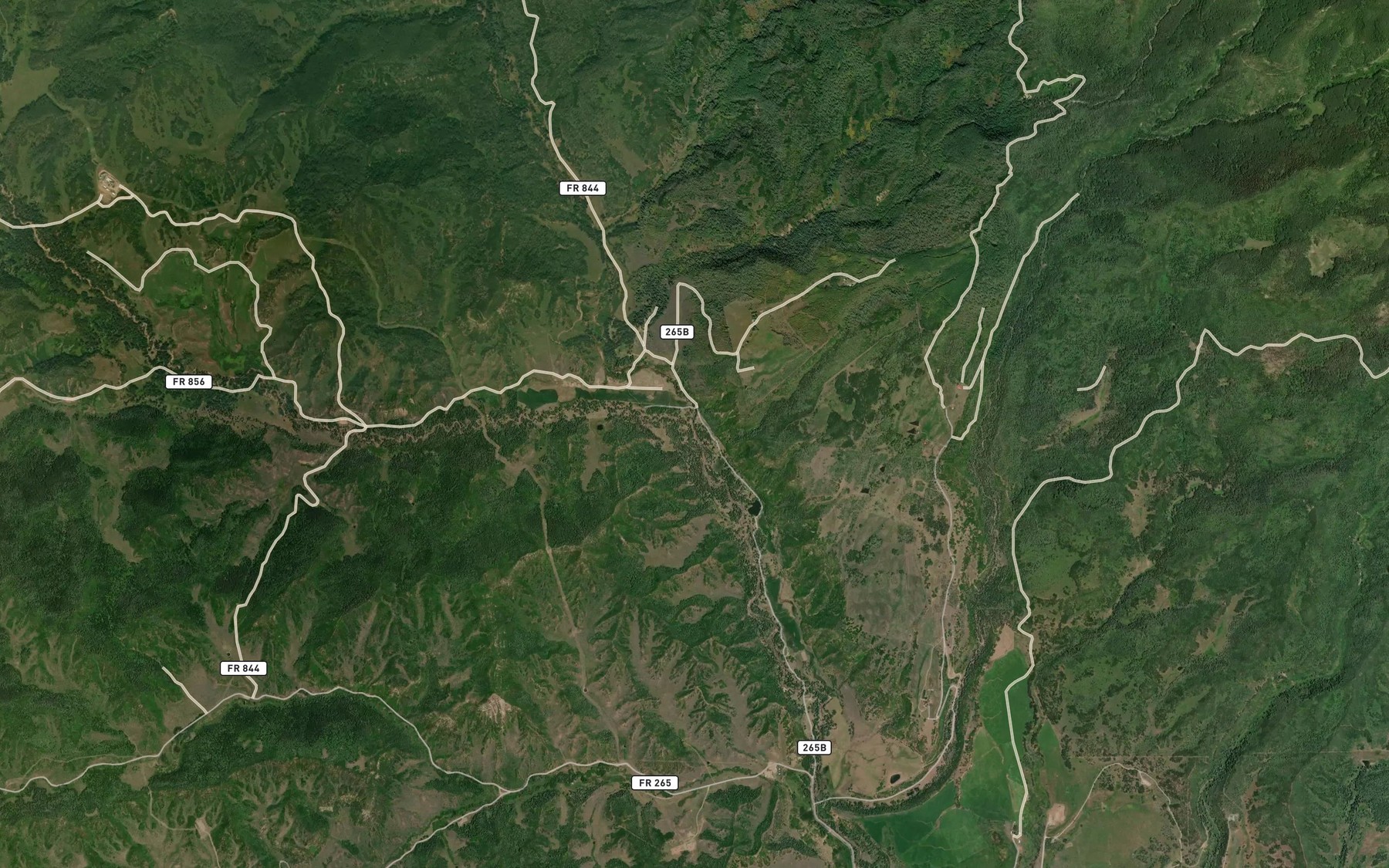 Satellite map of the Little Muddy Creek