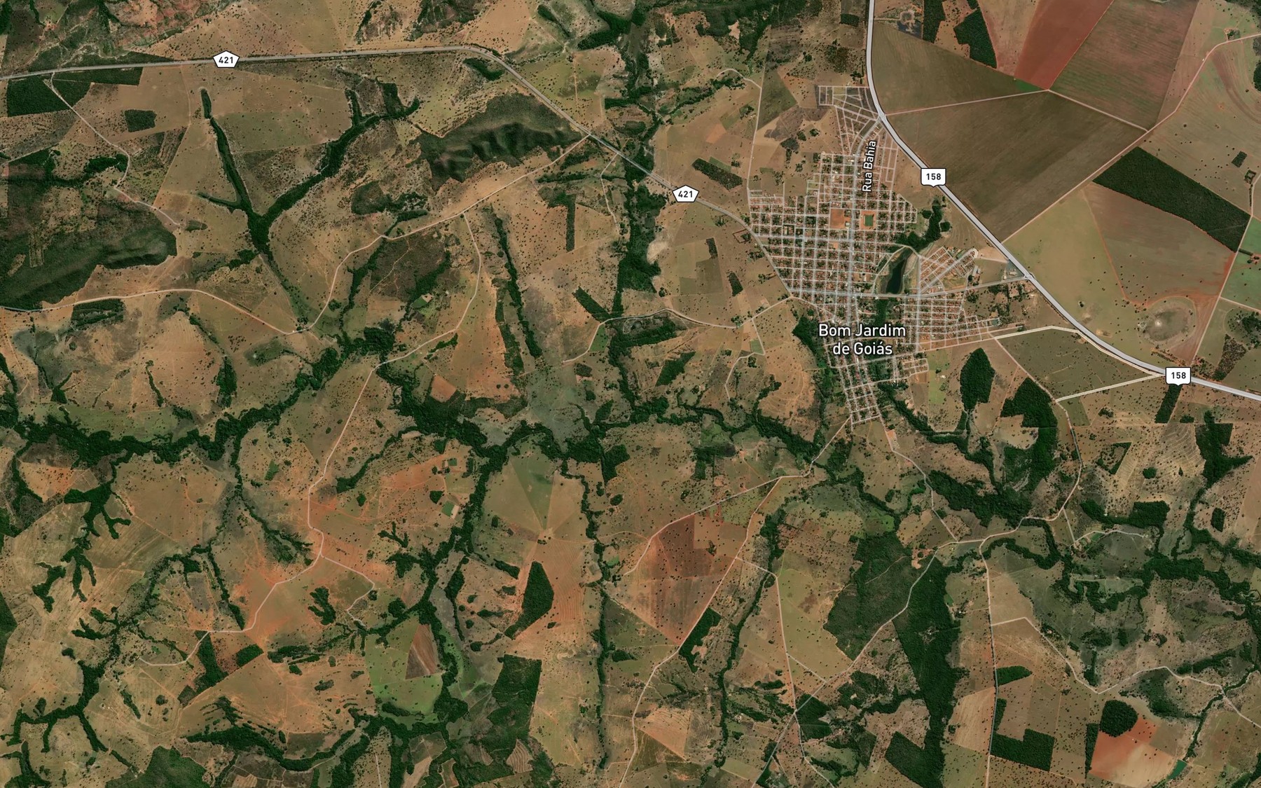 Satellite map of the Corrego Fundo