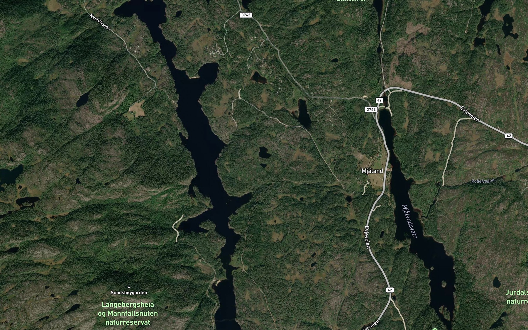 Satellite map of the Lille Svanetjonn