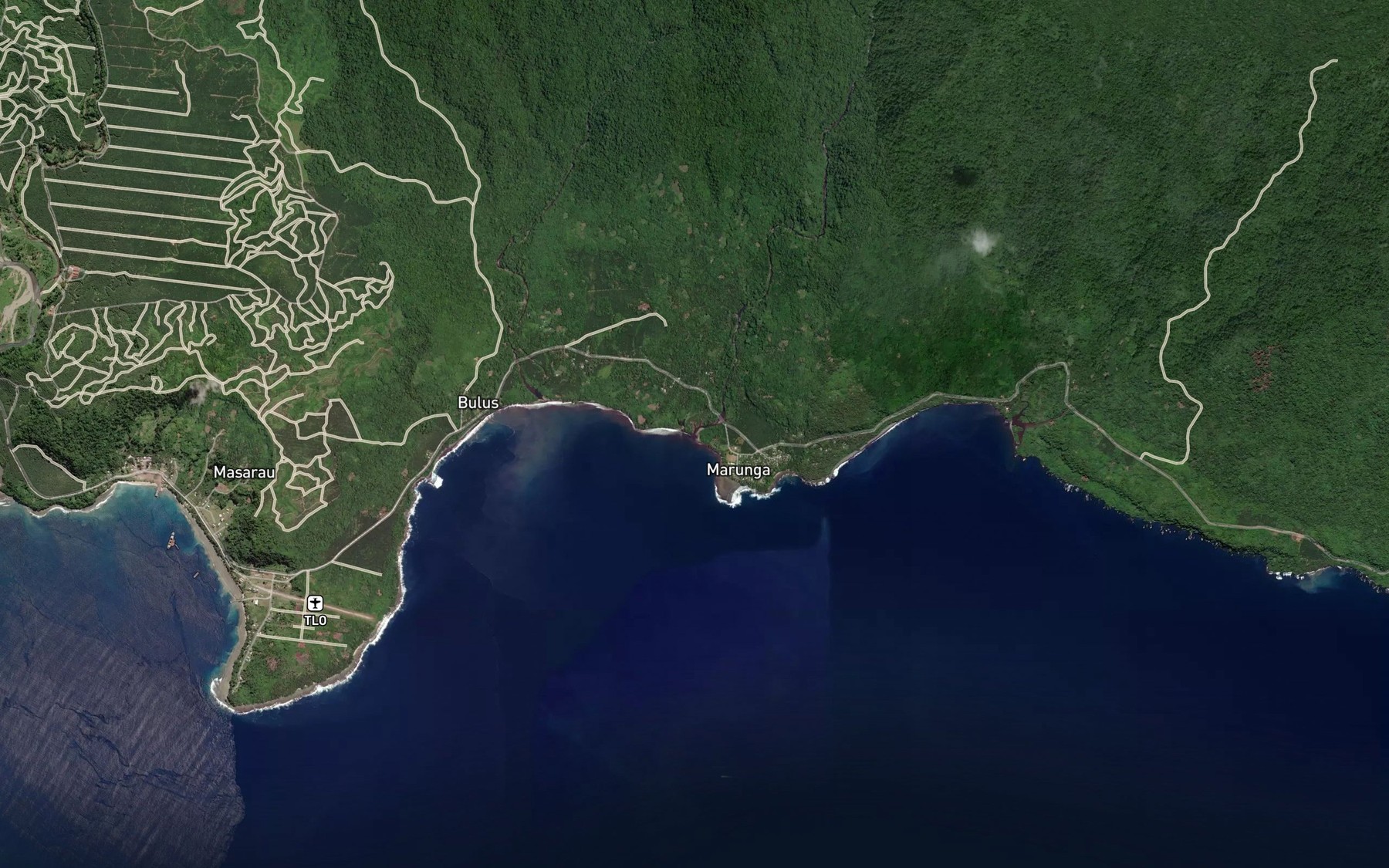 Satellite map of the Bulus River