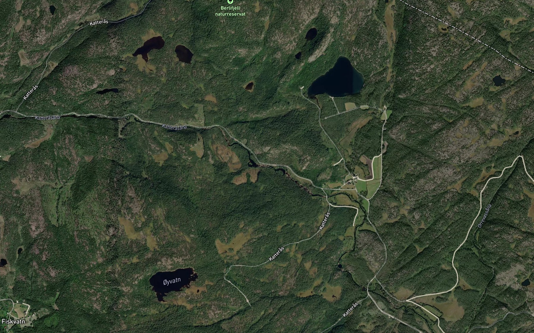 Satellite map of the Brufoss