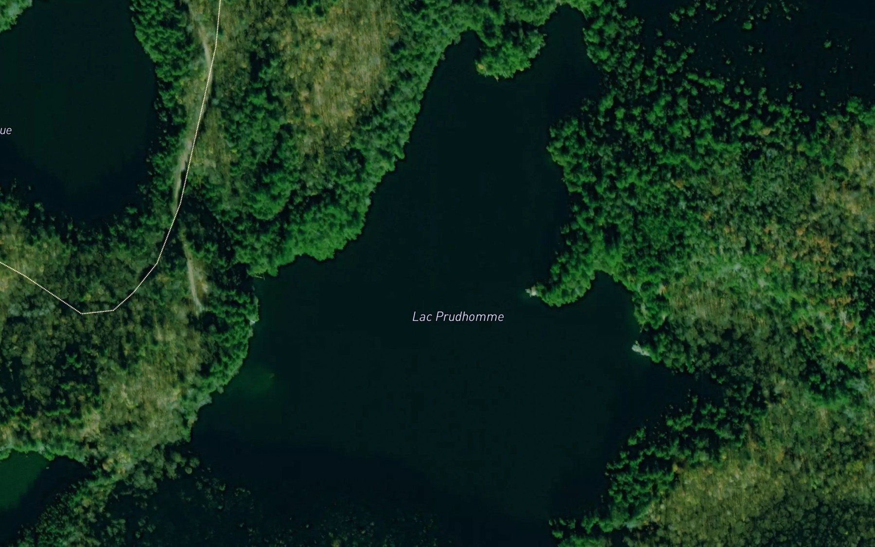 Satellite map of the Lac Prudhomme