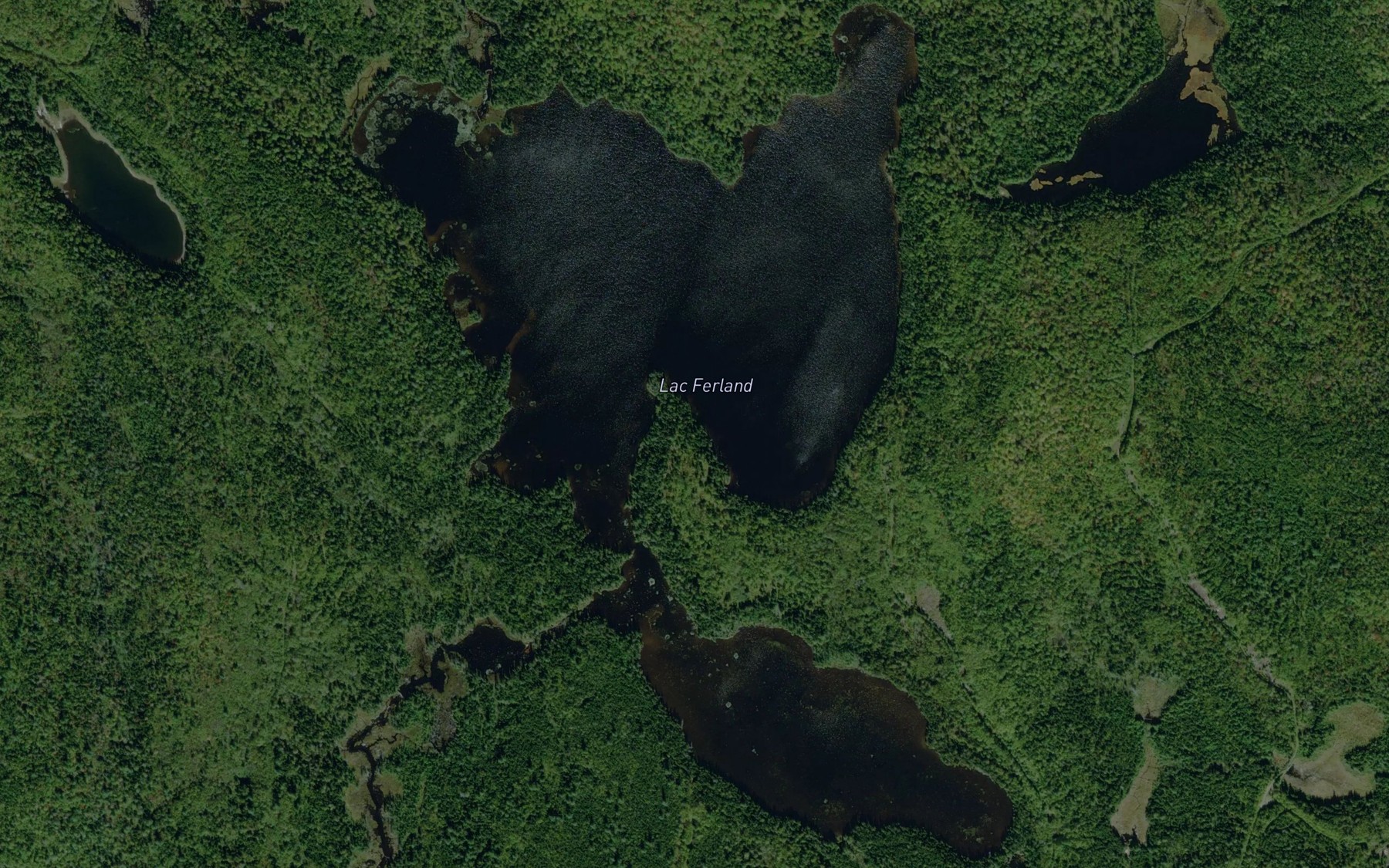 Satellite map of the Lac Ferland