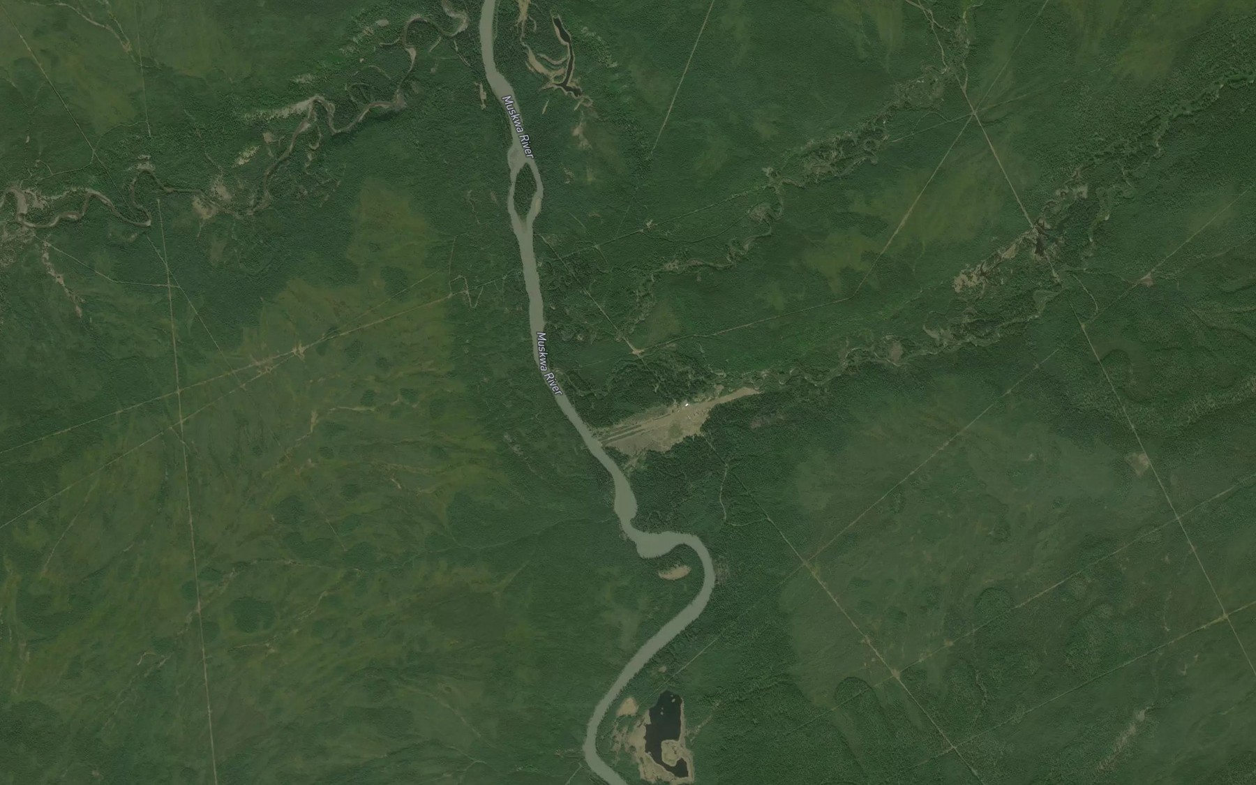 Satellite map of the Pentreath Creek