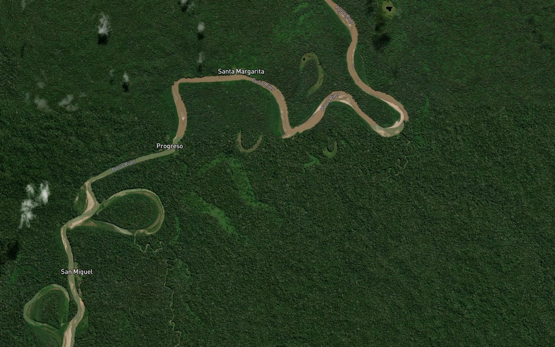 Satellite map of the Rio Santa Margarita