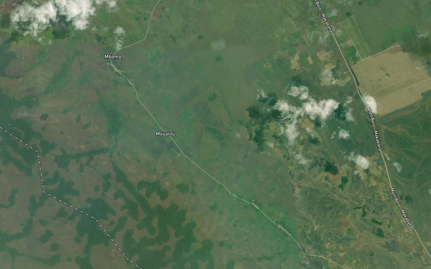 Satellite map of the Etang Boungou Sinda