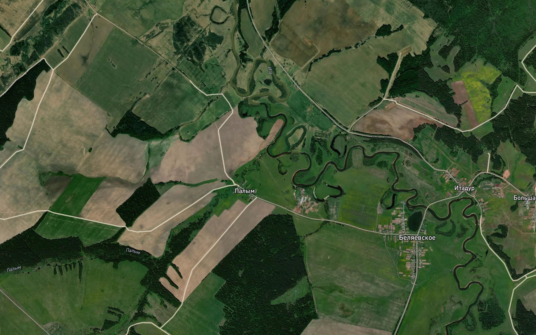 Satellite map of the Palym
