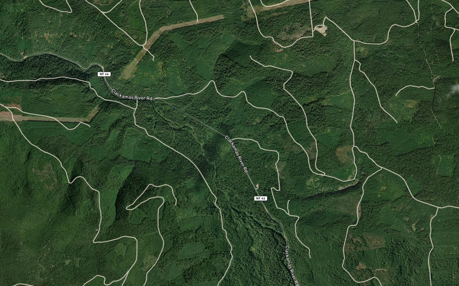 Satellite map of the Wolf Creek