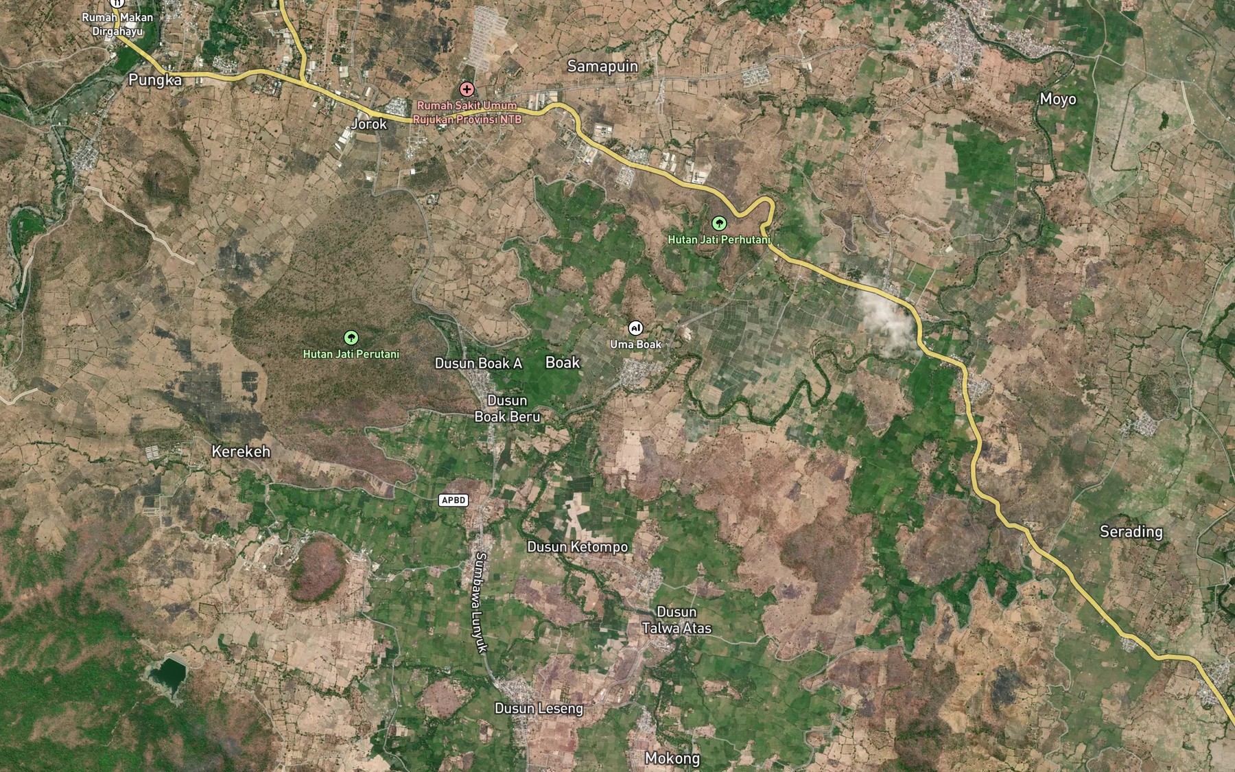 Satellite map of the Kokar Boak