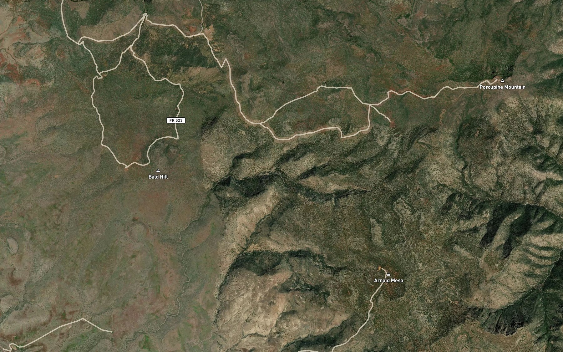 Satellite map of the Arnold Place Spring