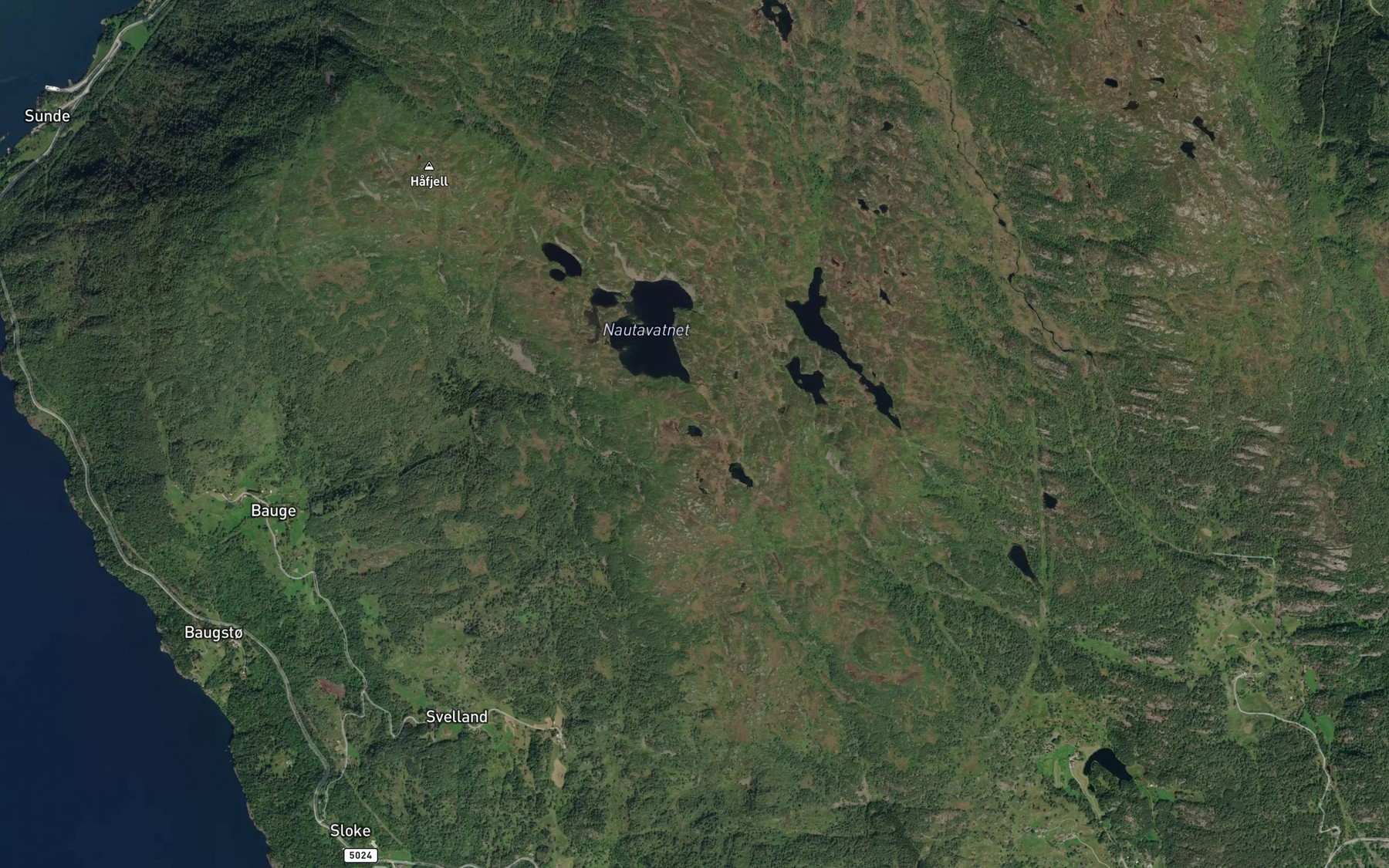 Satellite map of the Bjolletjorna