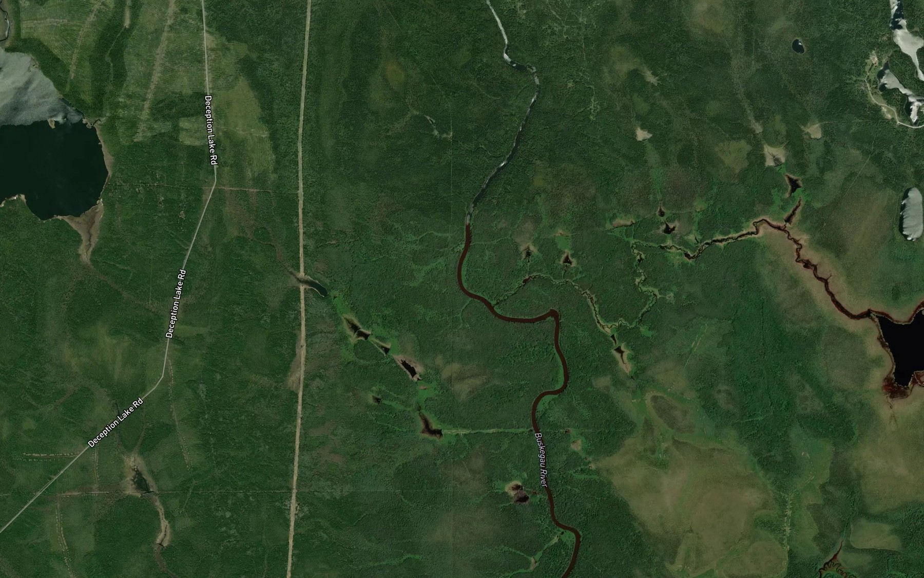 Satellite map of the Fournier Creek