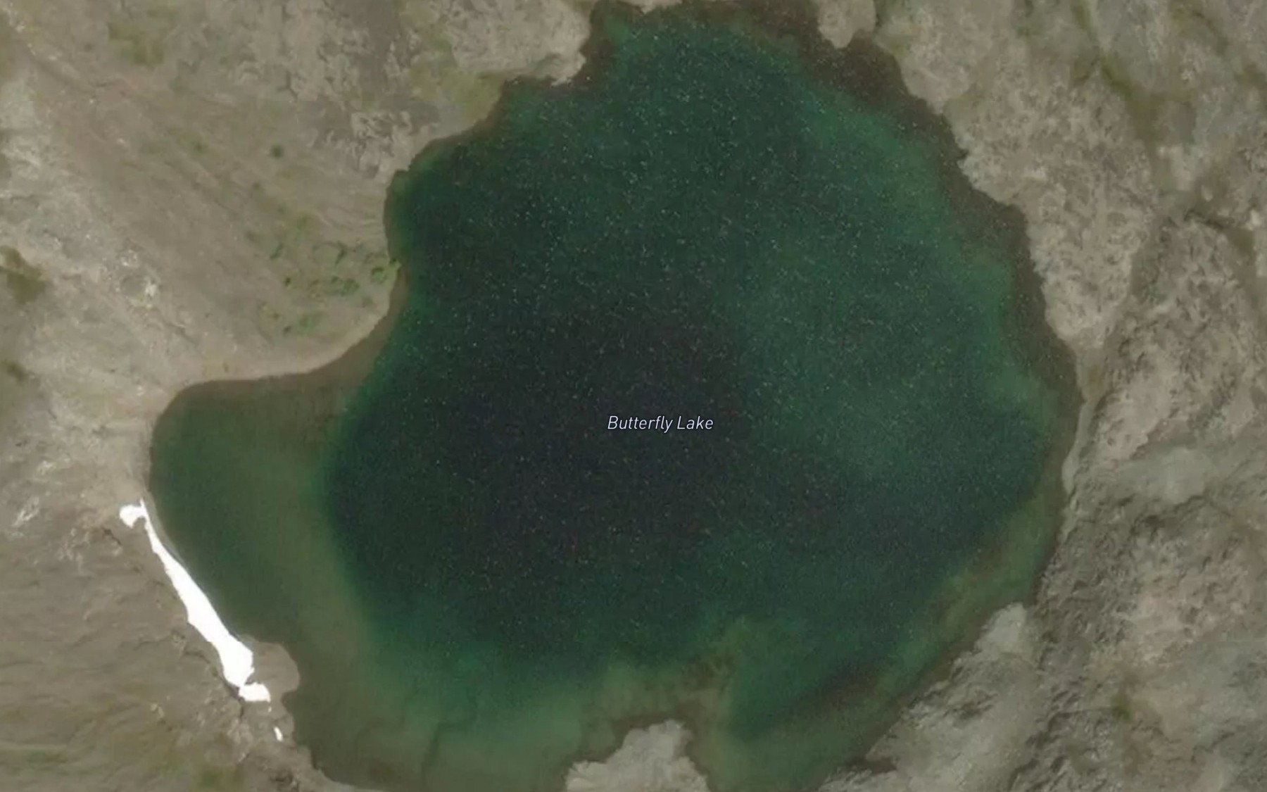 Satellite map of the Butterfly Lake