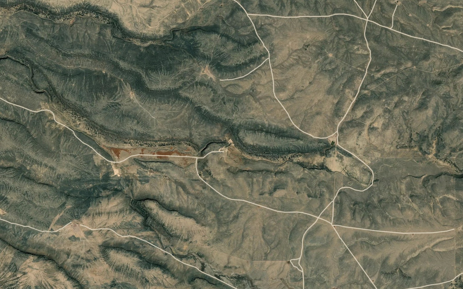 Satellite map of the Deary Reservoir