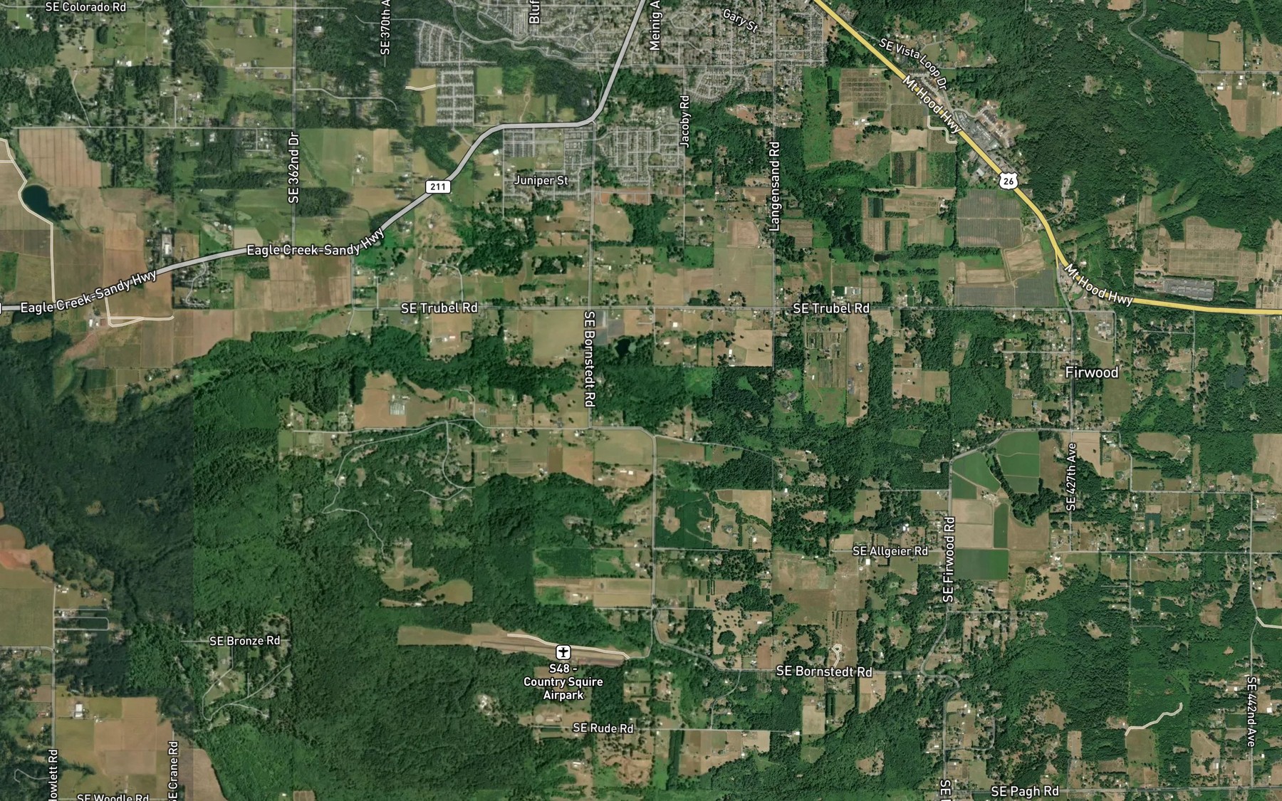 Satellite map of the Kromer Reservoir