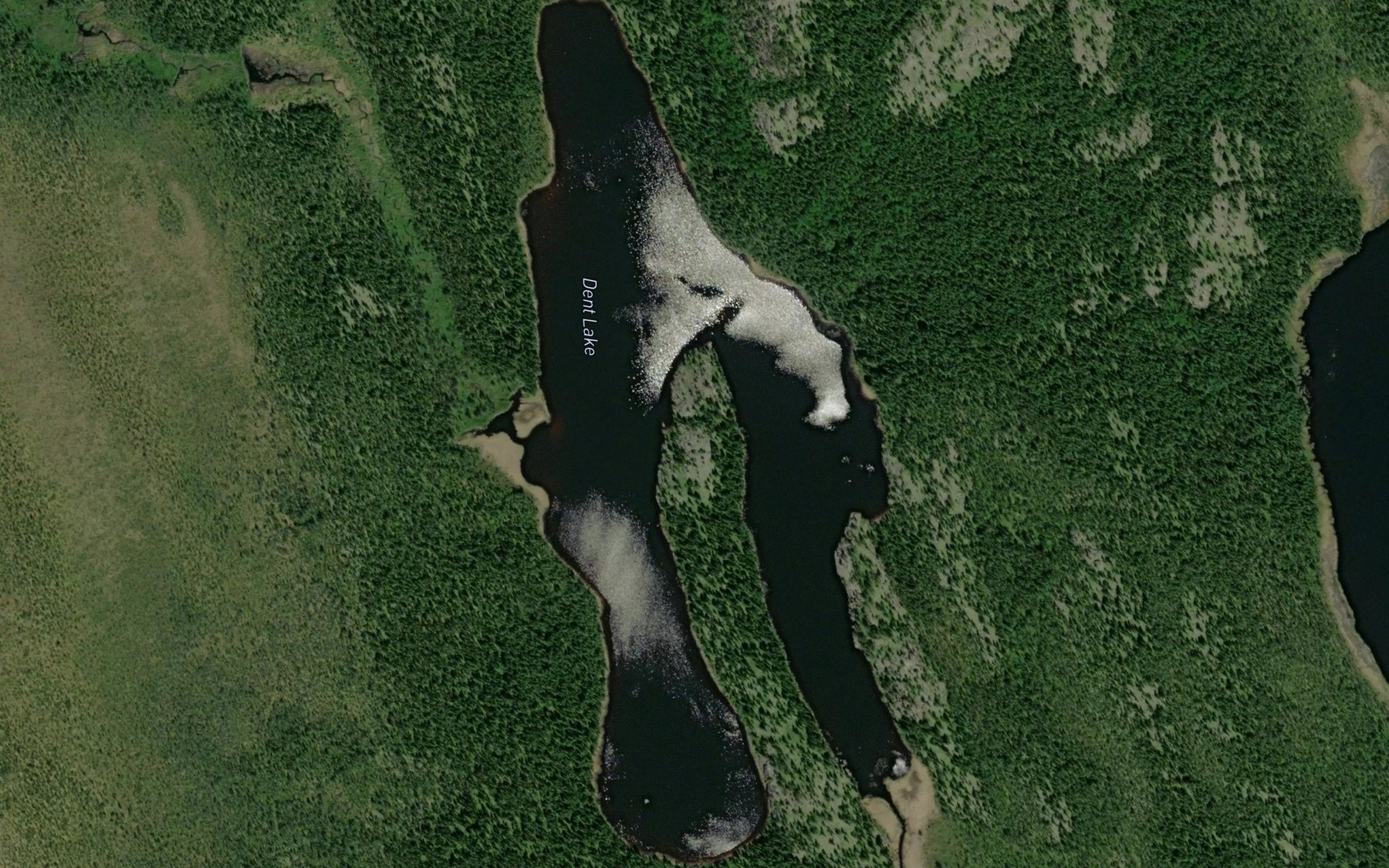 Satellite map of the Lac Dent