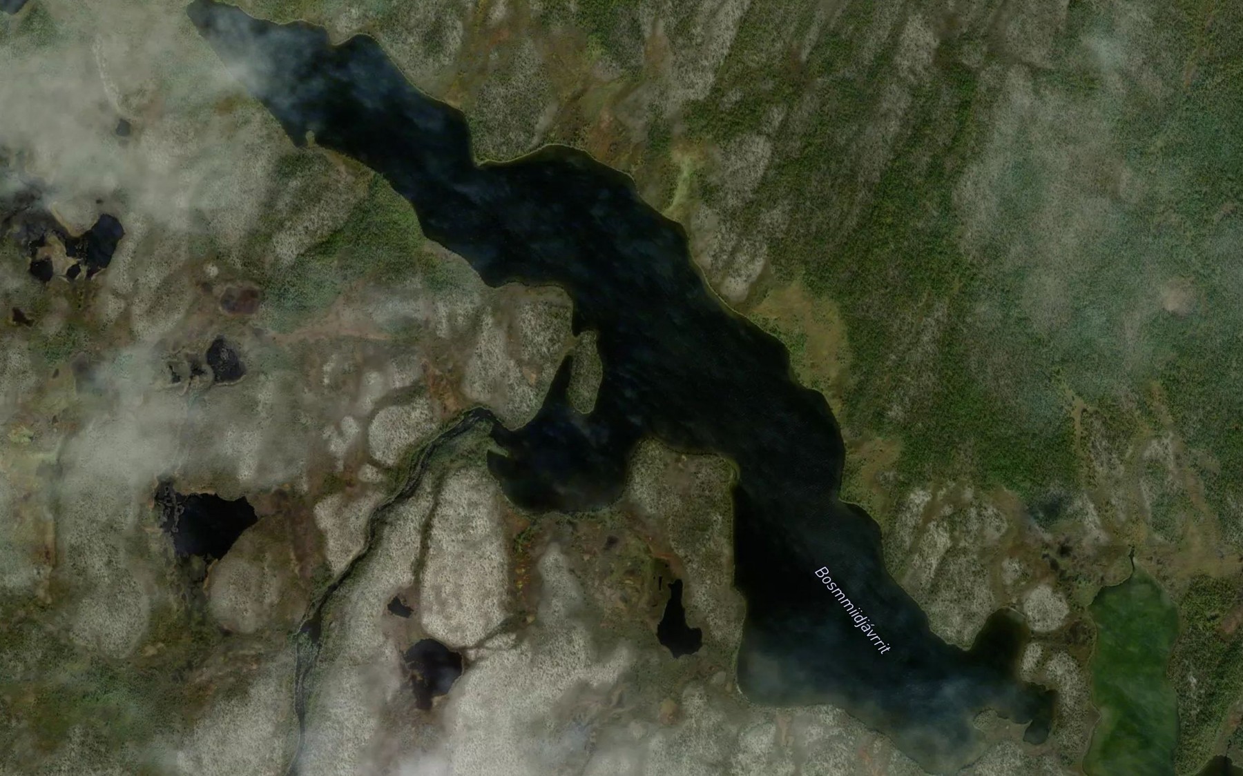 Satellite map of the Gavdnjajohka