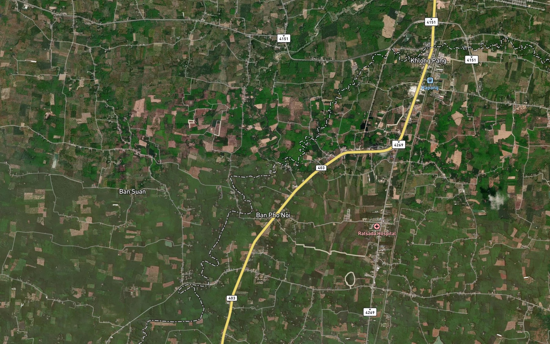 Satellite map of the Khlong Tha Luang