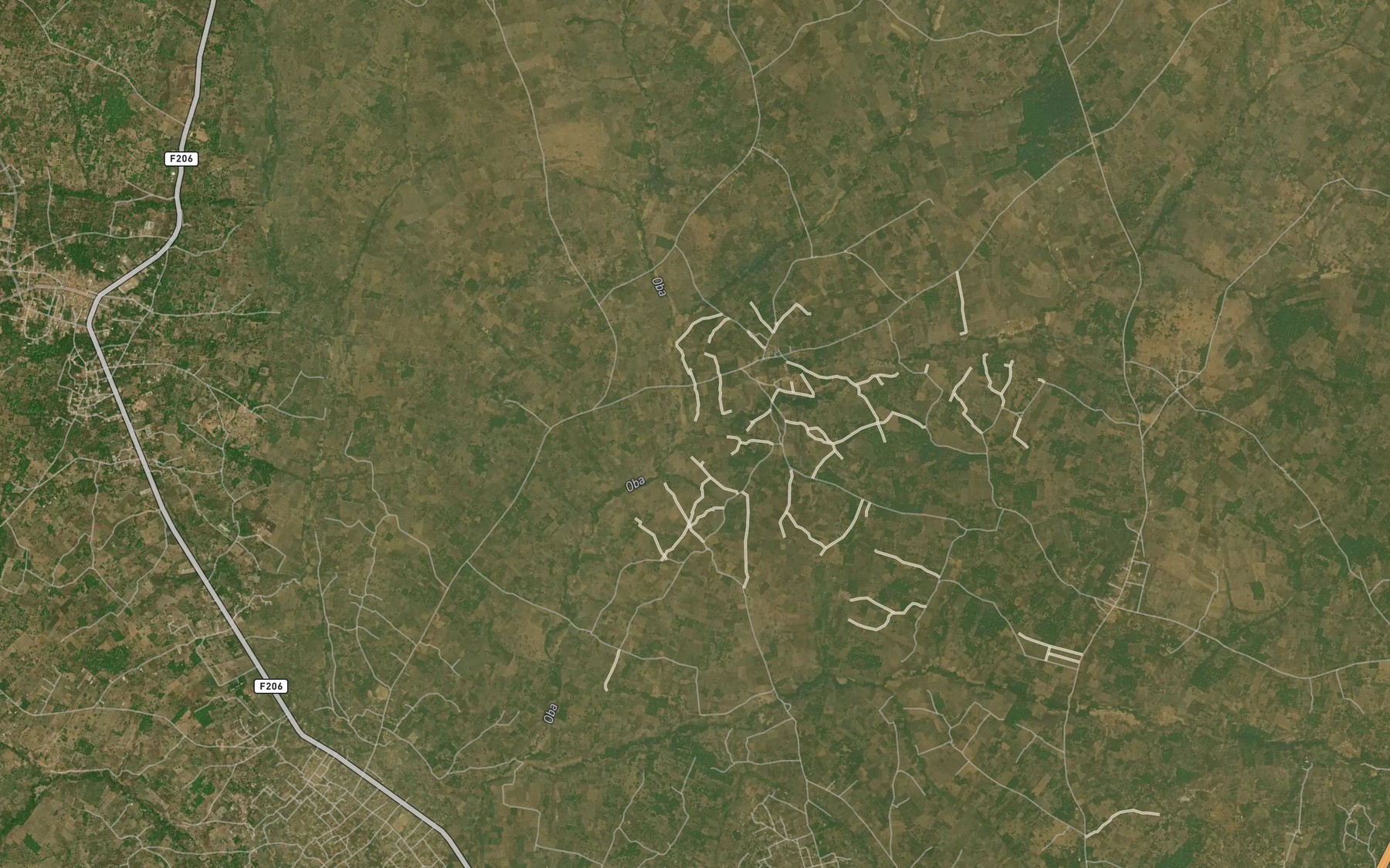 Satellite map of the River Atan