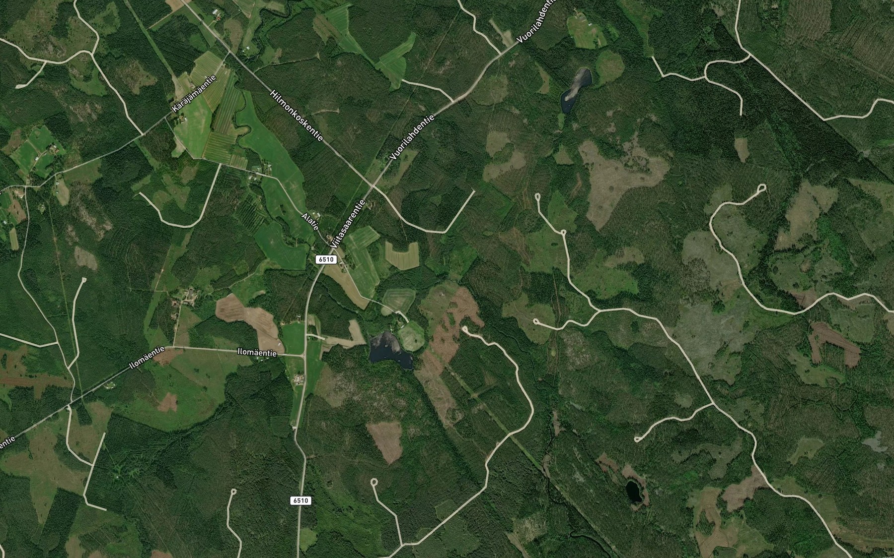 Satellite map of the Lokinkoski