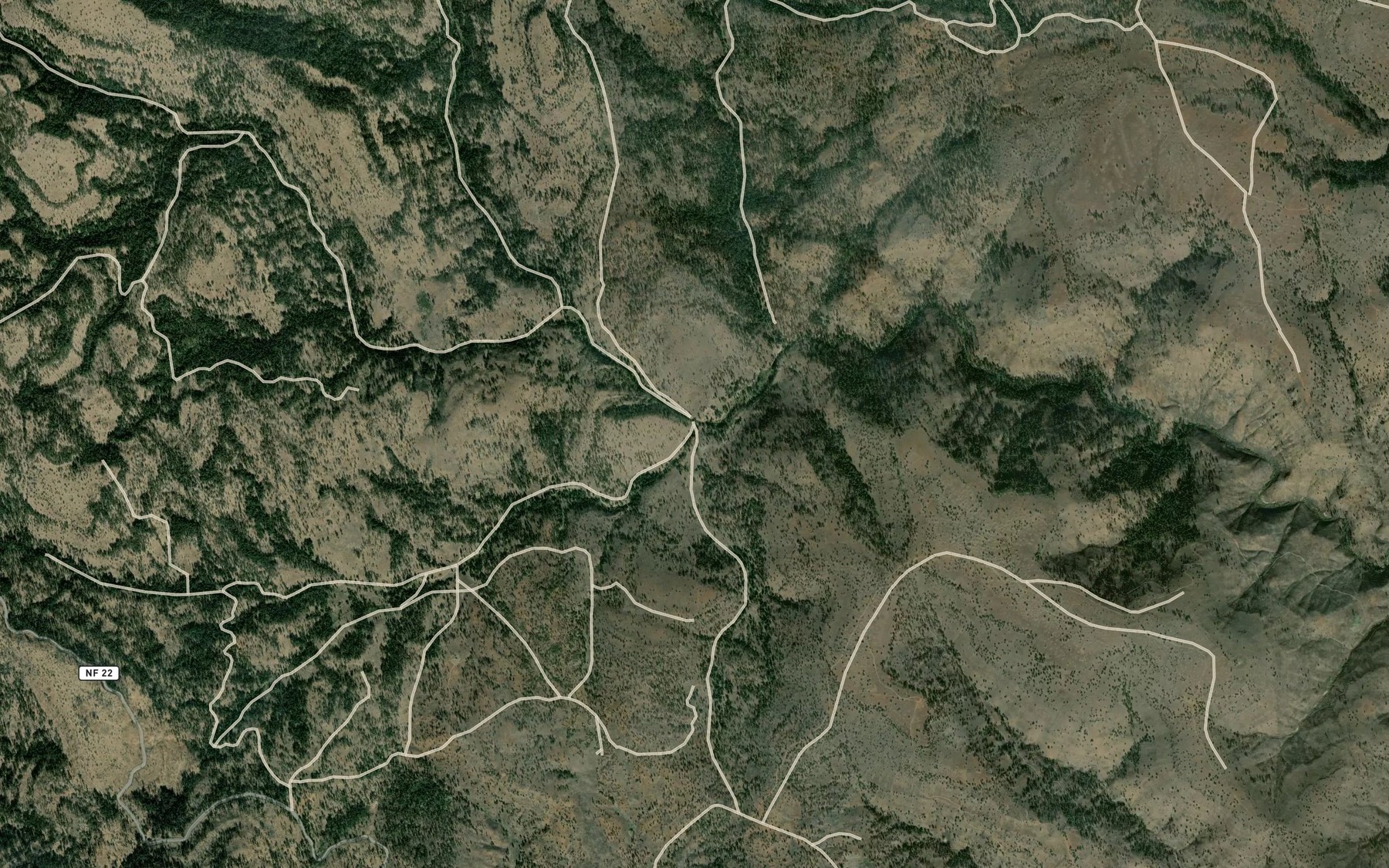 Satellite map of the Lovlett Creek