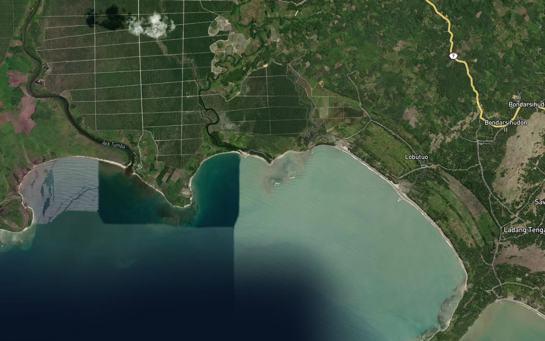 Satellite map of the Lau Pardomuan