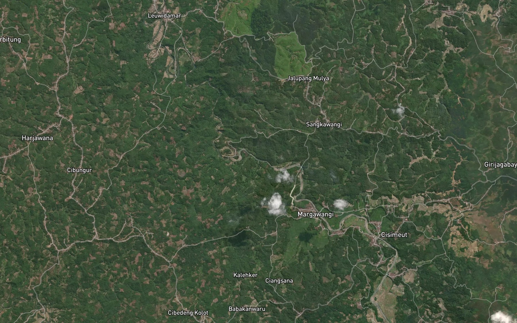 Satellite map of the Ci Meong