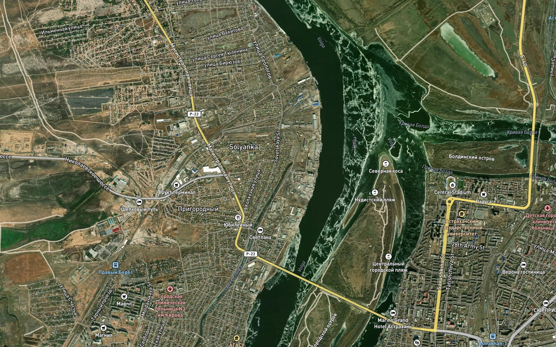 Satellite map of the Yerik Solyanka