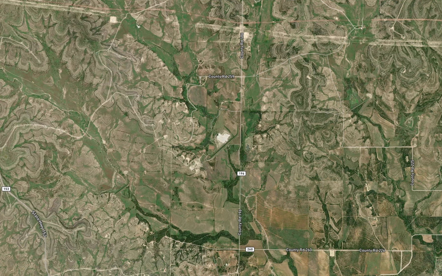 Satellite map of the Soil Conservation Service Site 5 Reservoir