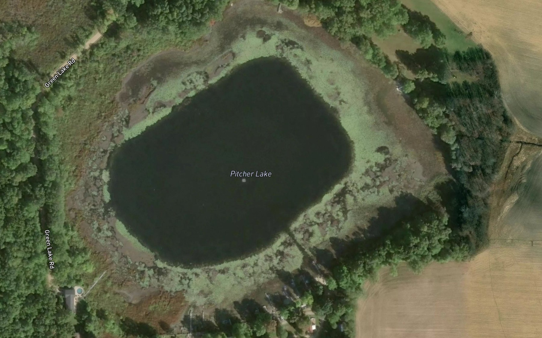 Satellite map of the Pitcher Lake