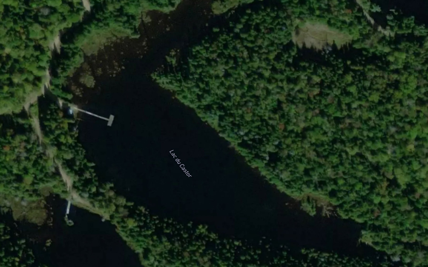 Satellite map of the Lac du Castor