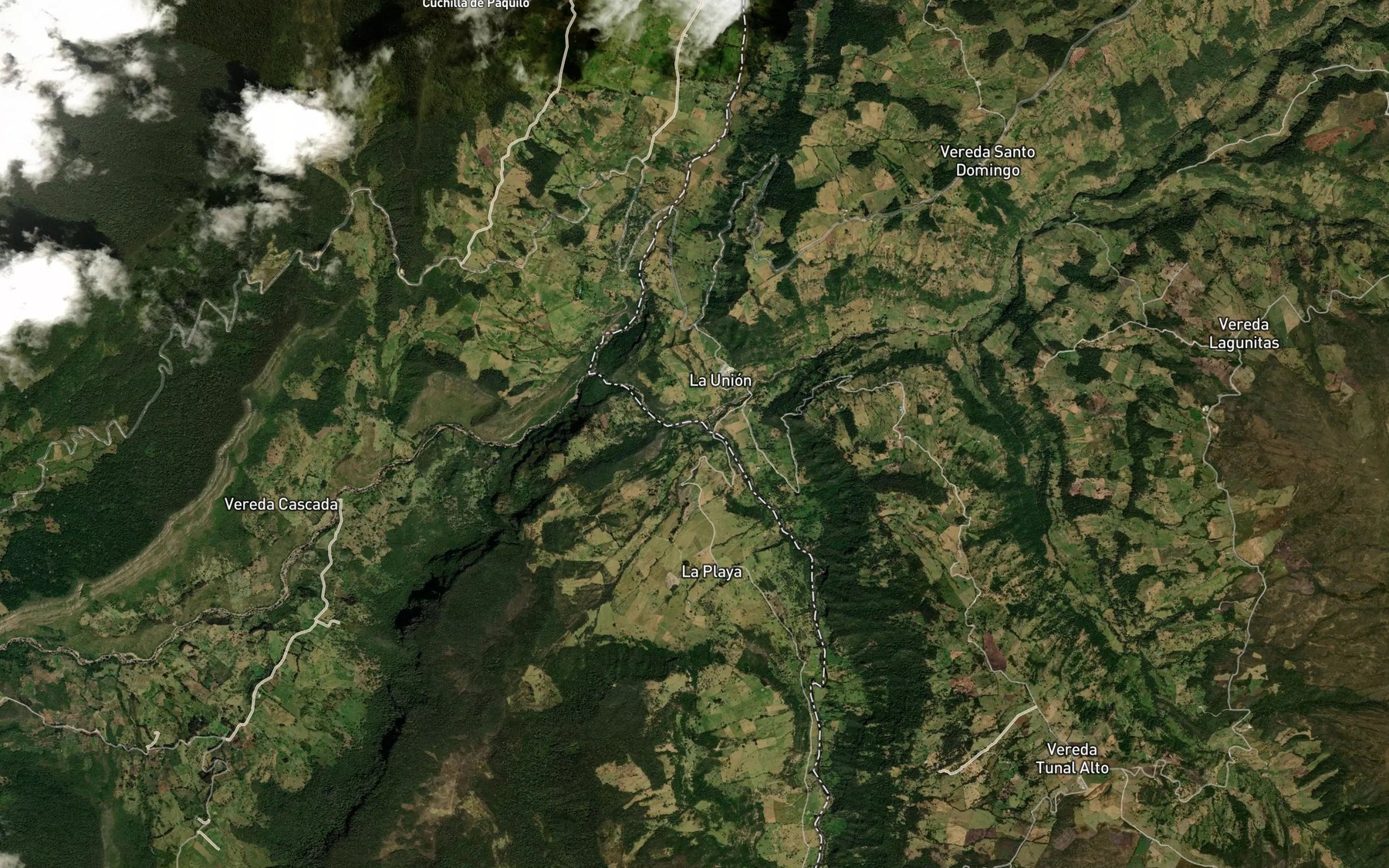 Satellite map of the Quebrada Chorreras