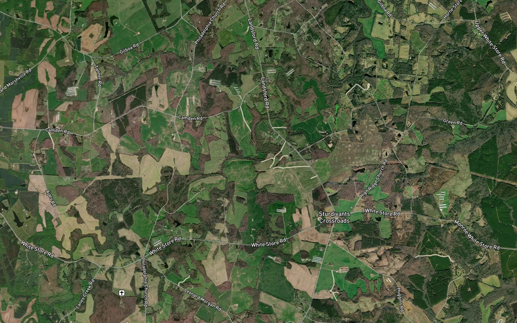 Satellite map of the Cool Spring Branch