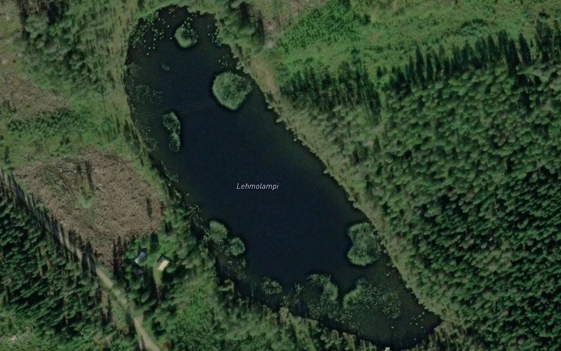 Satellite map of the Lehmolampi