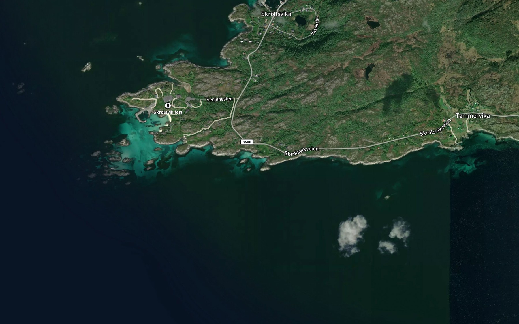 Satellite map of the Bjornskinnvika