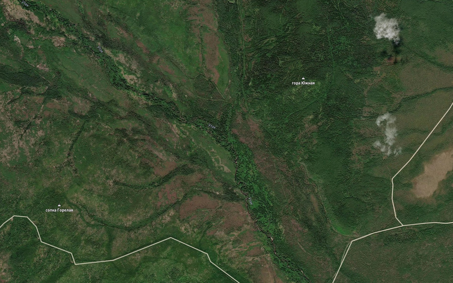 Satellite map of the Utak