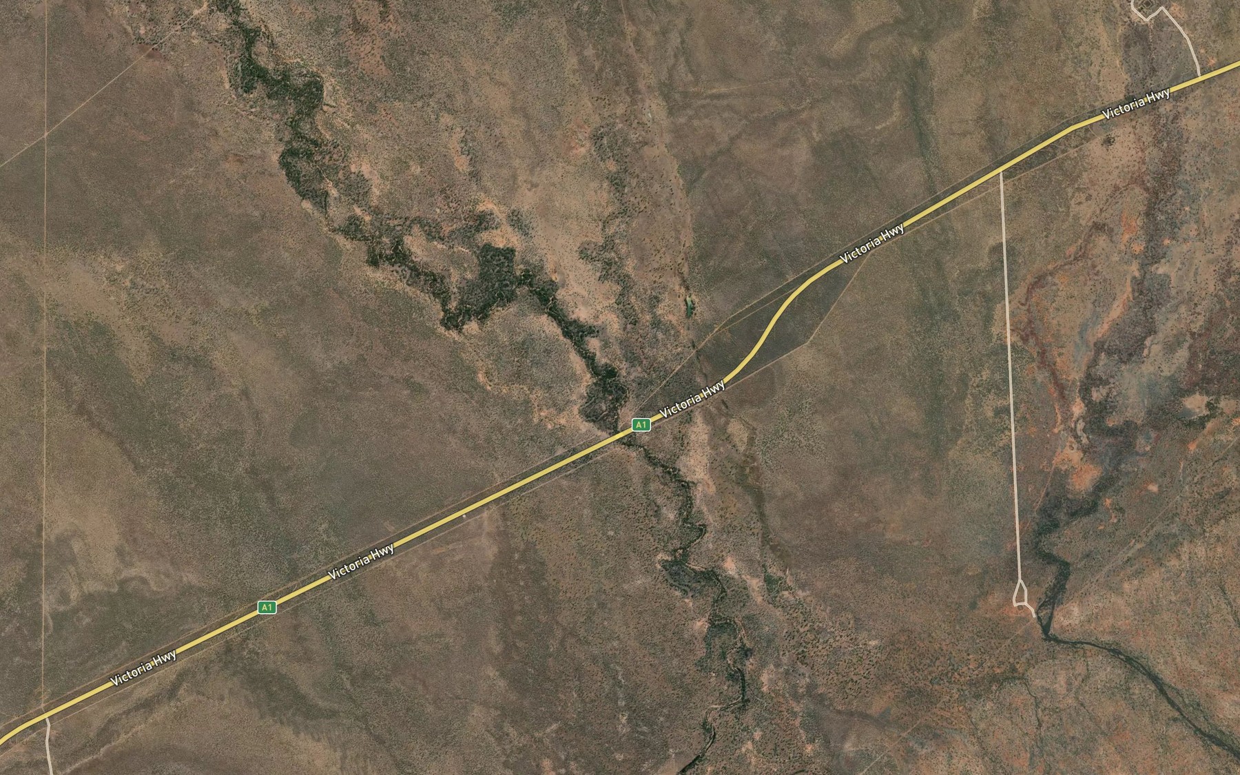 Satellite map of the Skeahan Billabong