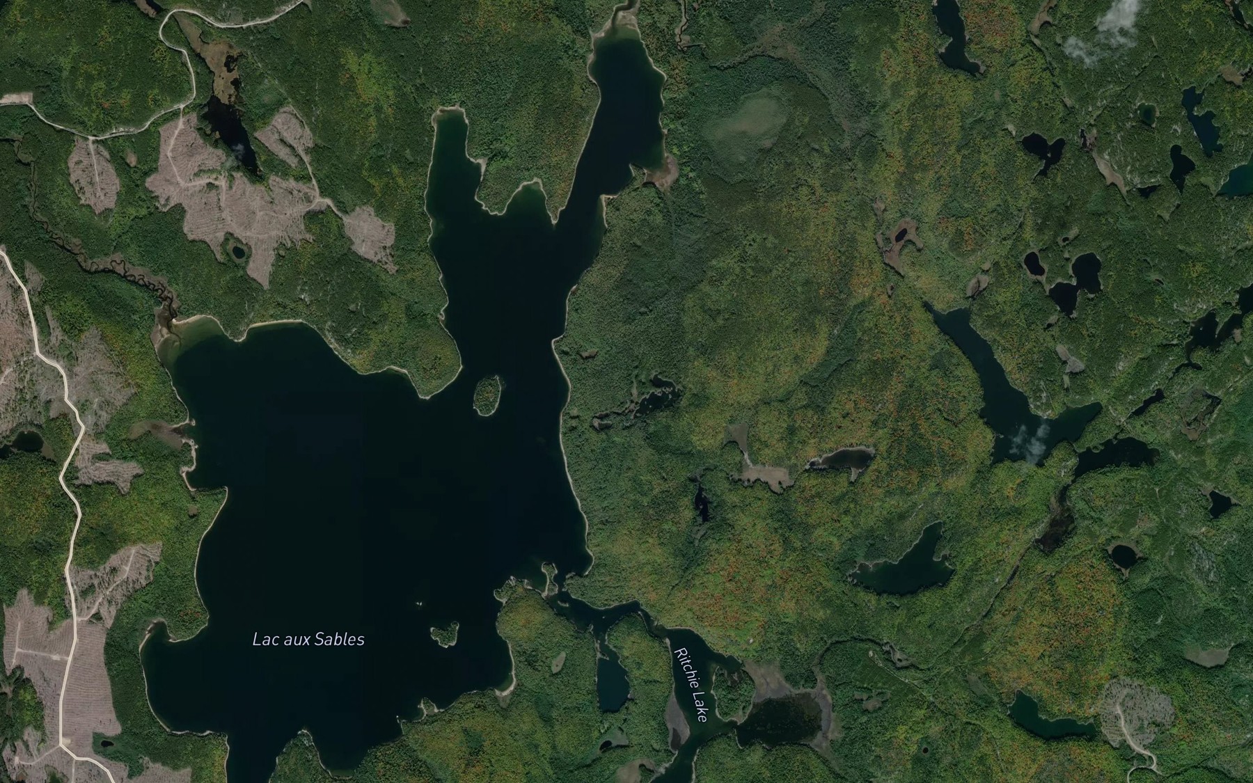Satellite map of the Centralis Creek