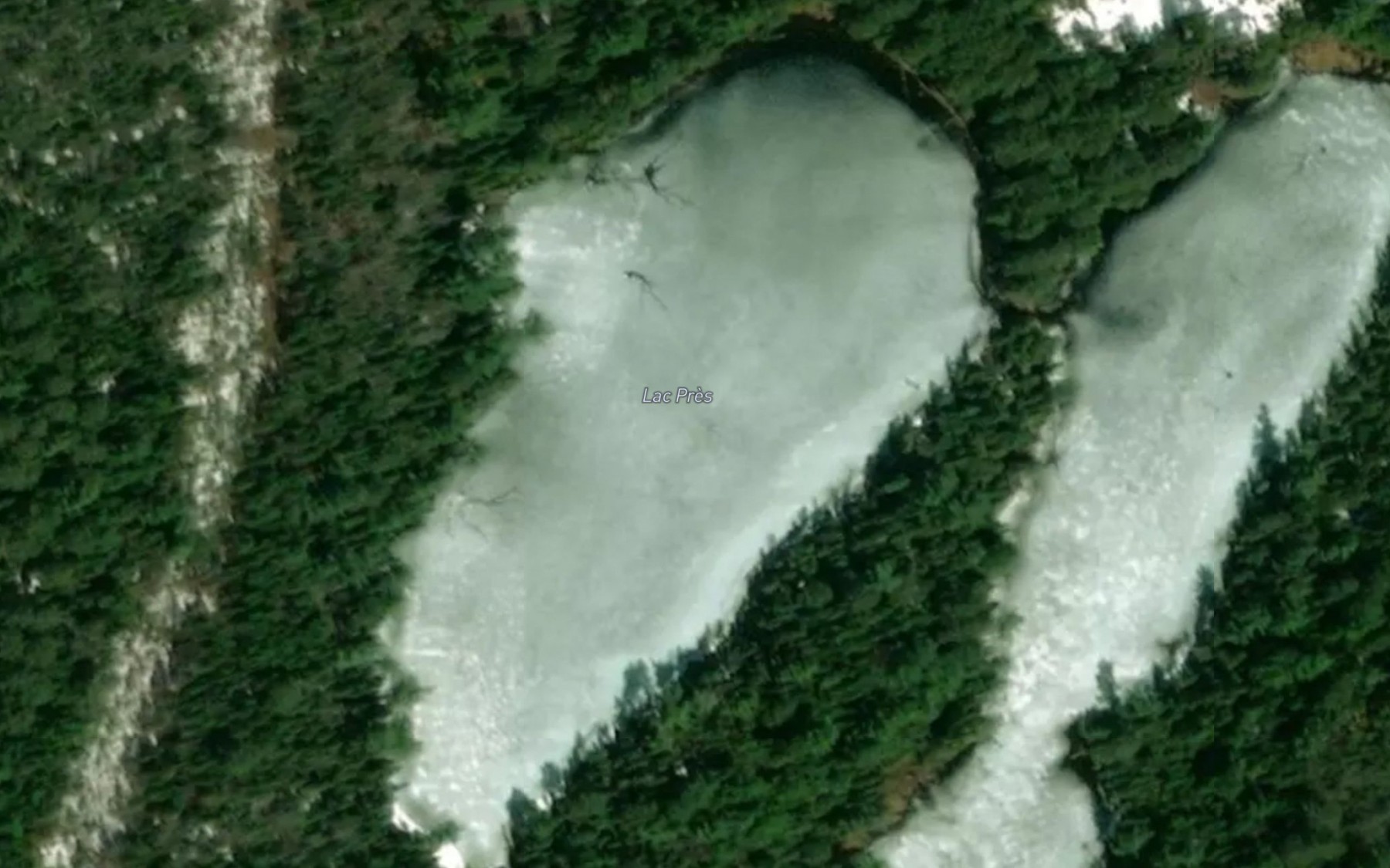 Satellite map of the Lac Pres