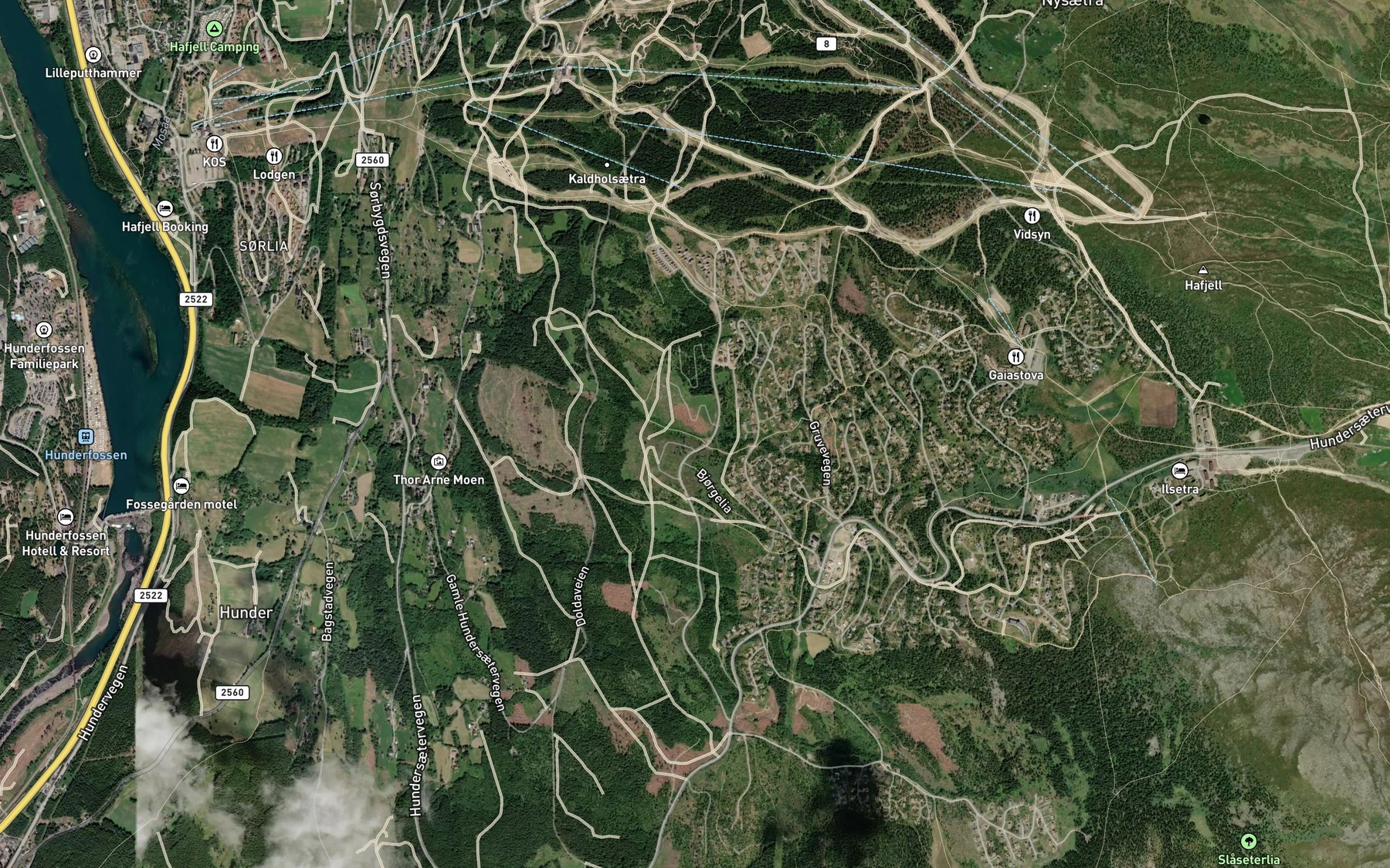 Satellite map of the Stubberudbekken