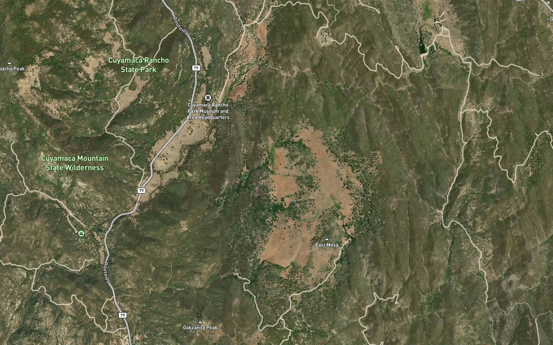 Satellite map of the Dyar Spring