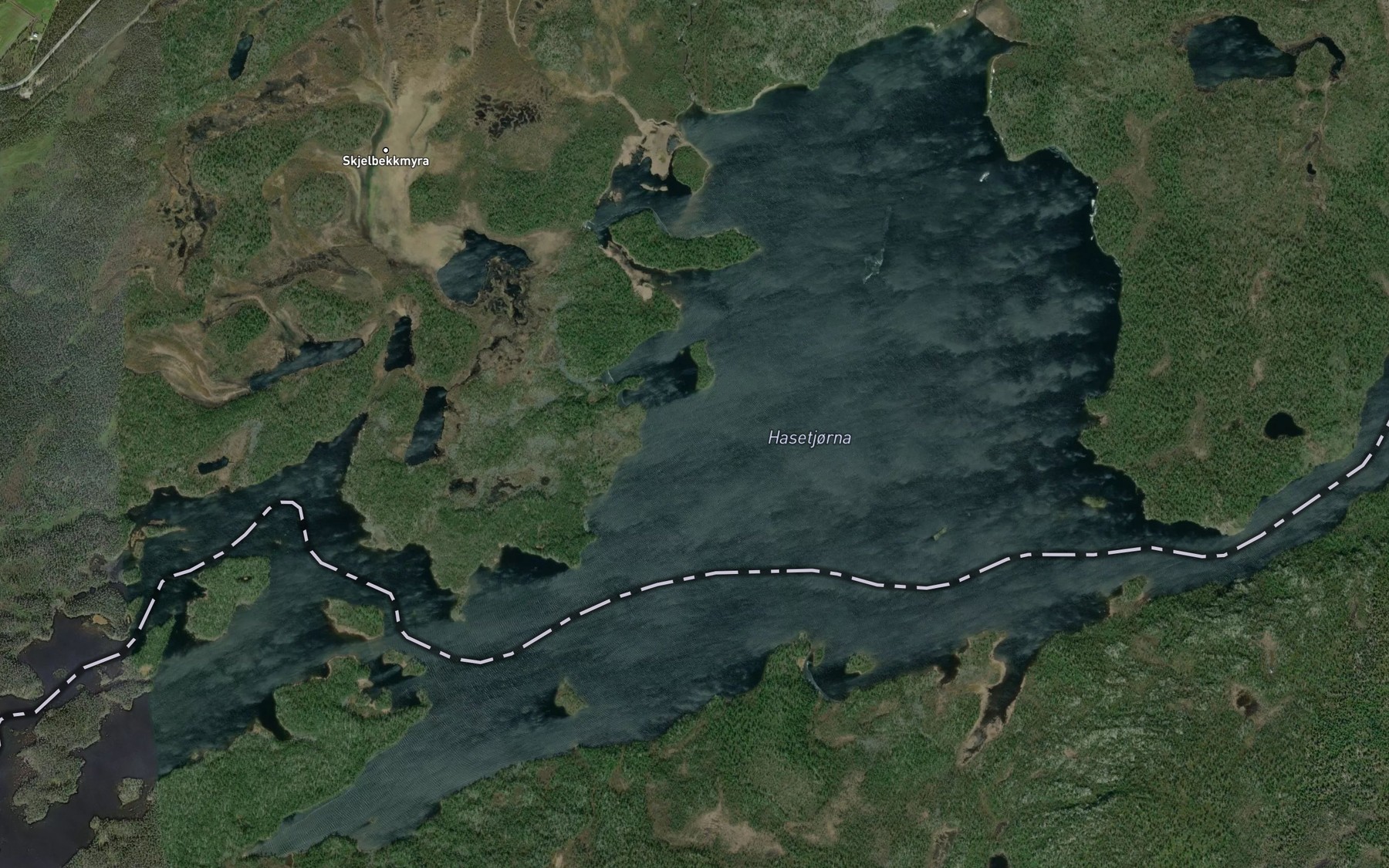 Satellite map of the Hasetjorna