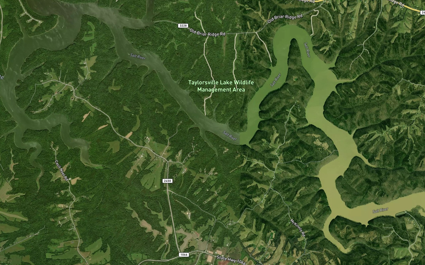 Satellite map of the Heddy Run