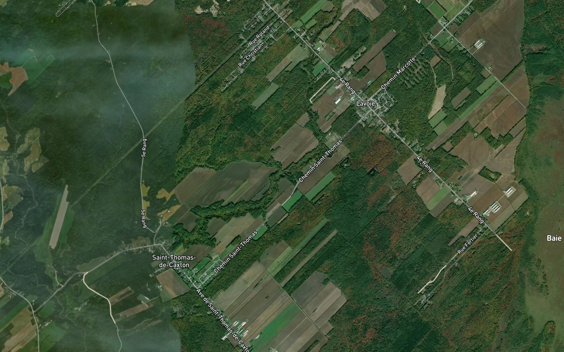 Satellite map of the Lac aux Castors
