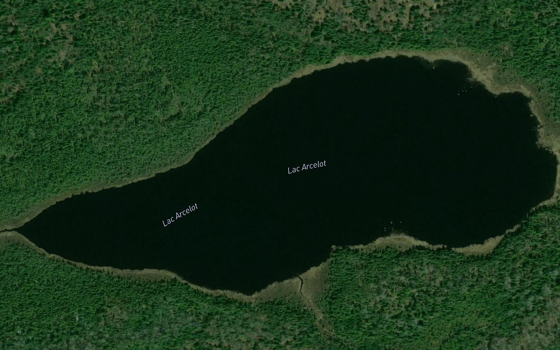 Satellite map of the Lac Arcelot