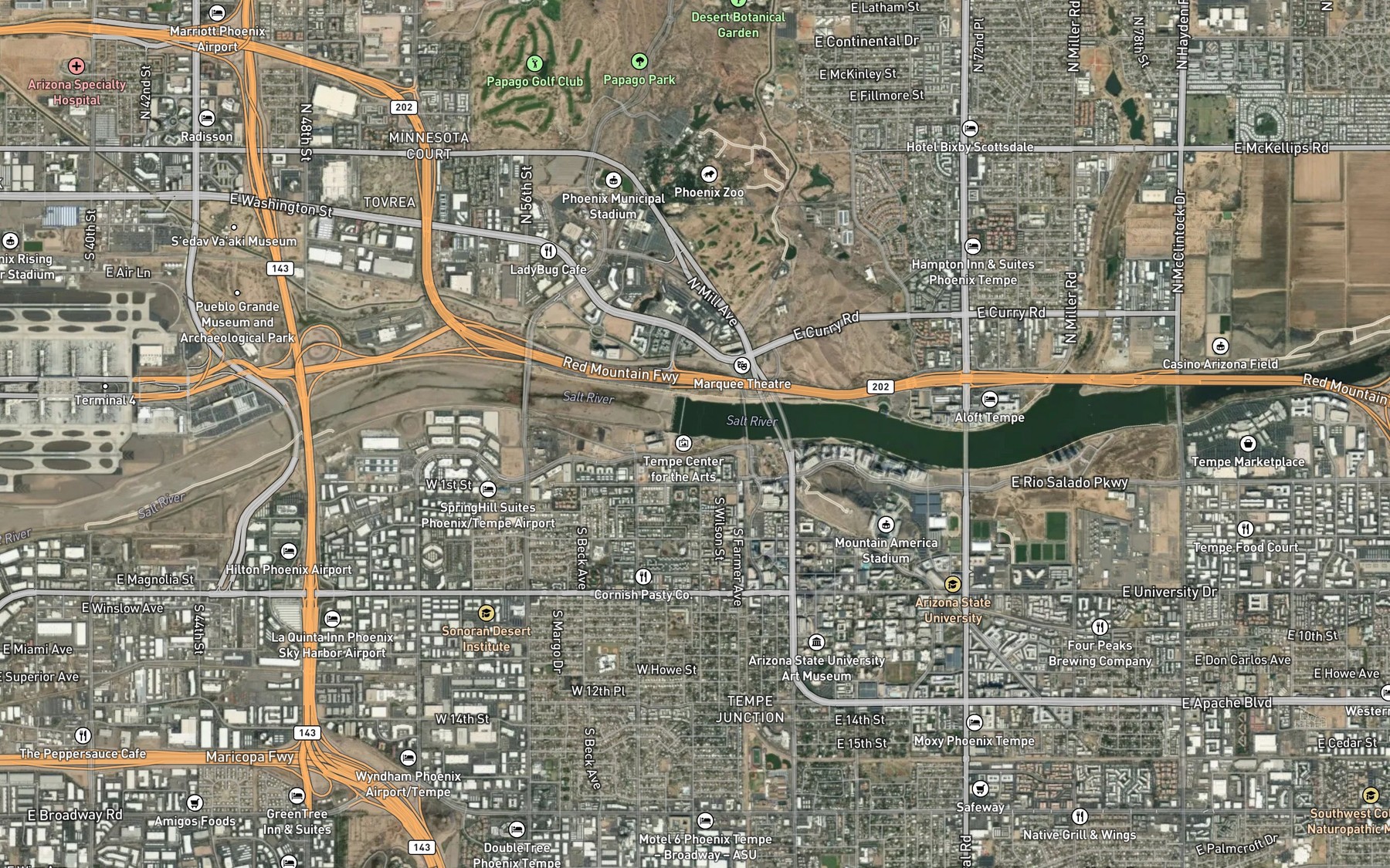 Satellite map of the Spot 1